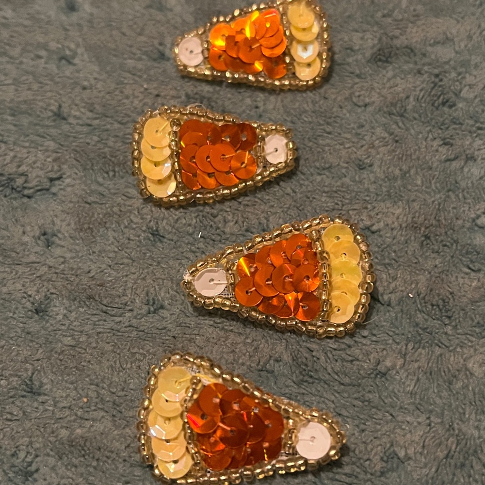 Sequin Candy Corn Brooch (4) - image 7